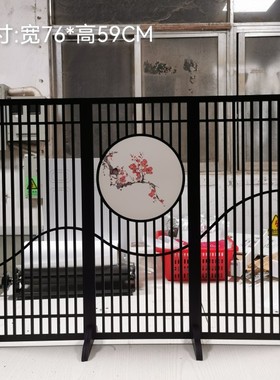 4分6分BJD SD古风娃娃拍照道具背景板黑色3联屏风隔断娃屋装饰架