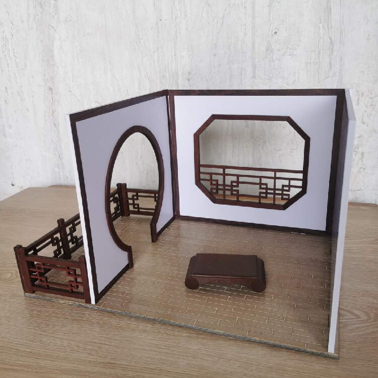 娃屋 12分sd娃娃古装娃娃回型护栏八角窗娃屋