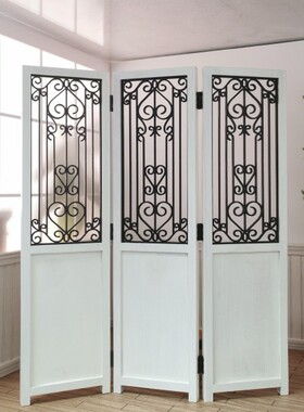 BJD12分8分OB11拍照道具背景装饰仿铁艺屏风隔断摆件微缩娃屋配件