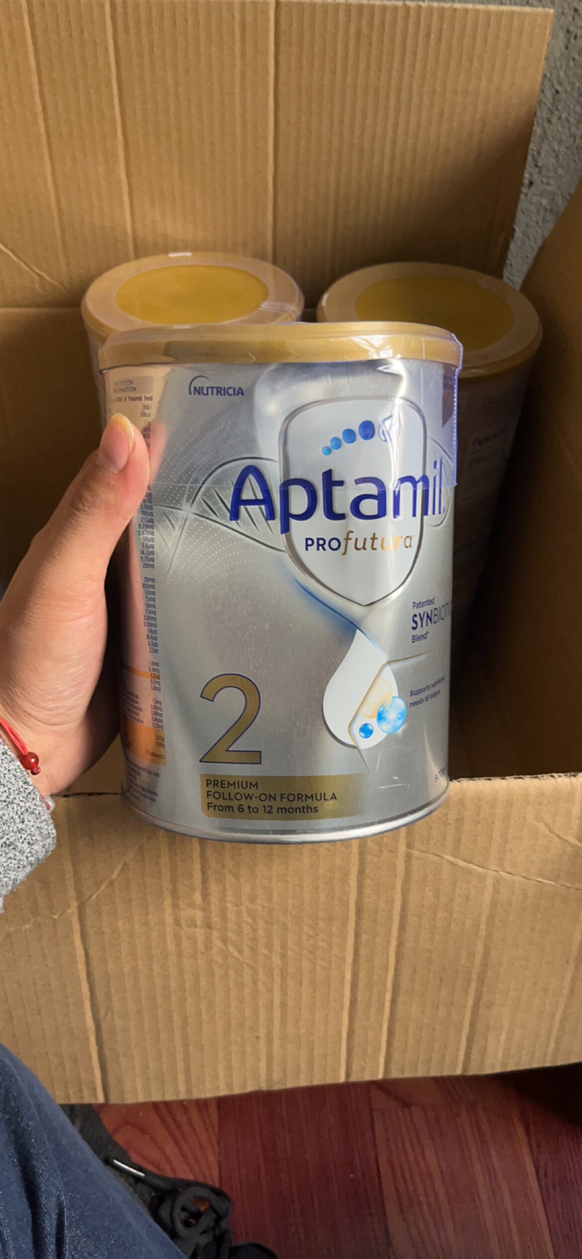 现货澳洲爱他美白金版profutura2段新包装效期到26年2月扁罐正品