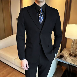 【四季款】春秋新款男商务休闲西服套装成人礼新郎结婚西装外套