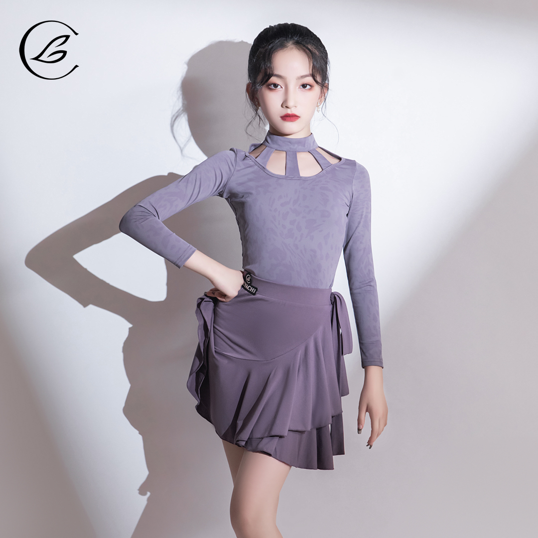 乐雅池2025春夏新款拉丁舞服装儿童女童练功服训练服舞蹈服演出服