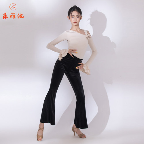 乐雅池拉丁舞儿童演出服秋冬新品