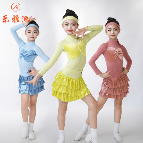 高级感2026秋冬新款拉丁舞服女童儿童成人日常练功表演训练舞蹈服