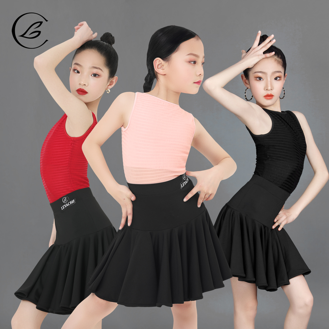 日常可穿女童拉丁服立体面料