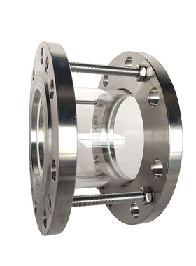 HGS07对夹式法兰视盅 硼硅钢化玻璃管道视镜 304S不锈钢法兰视u.