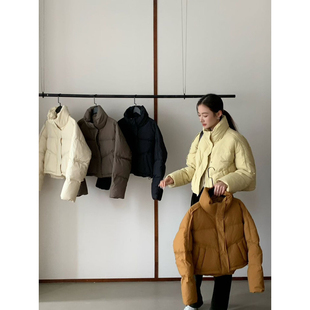 韩系极简立领短款 保暖羽绒服外套9922 Seven 七吉