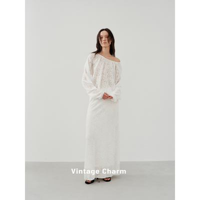 梅森MAISON静奢系列VintageCharm爆款天蚕丝欧根纱上衣针织衫1022