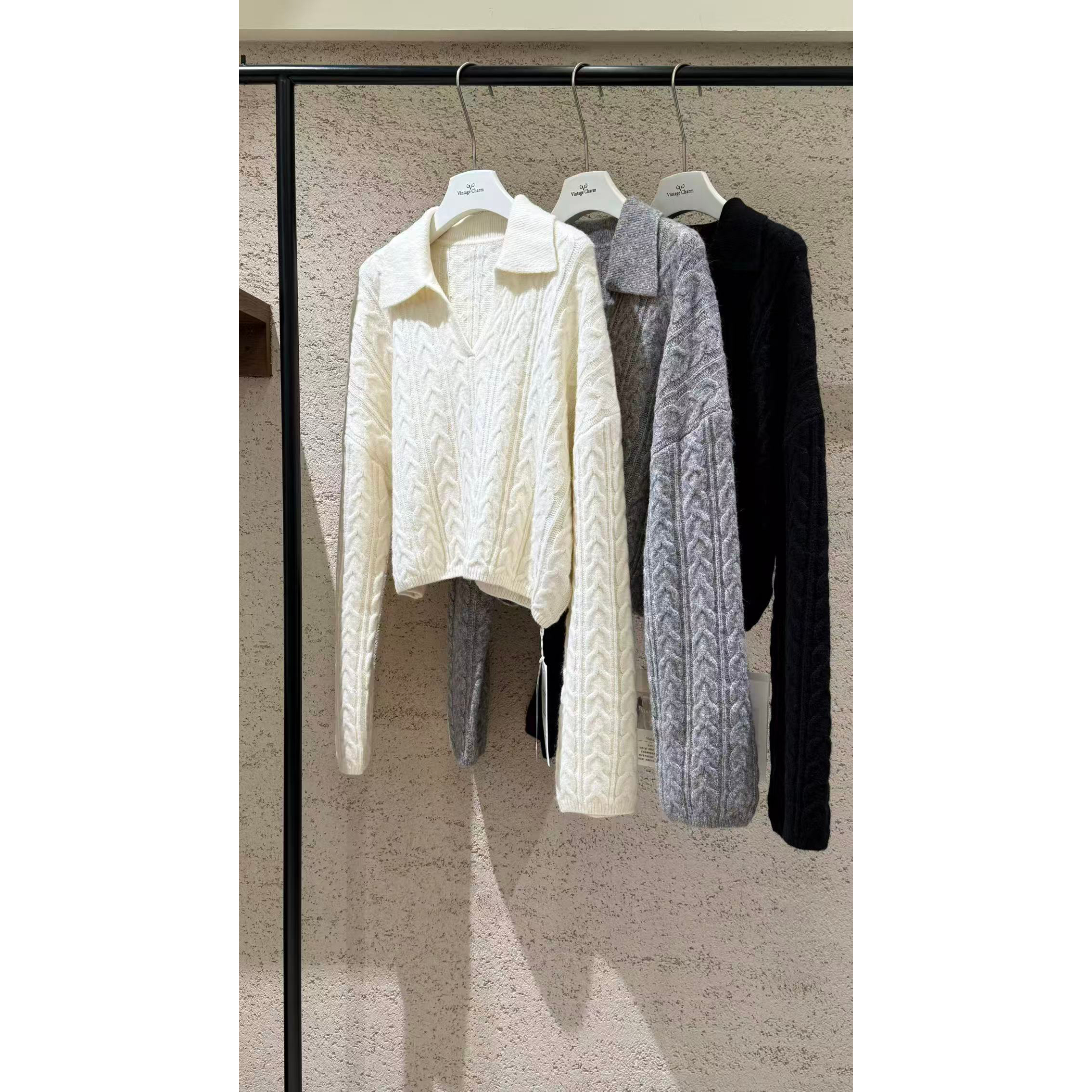 静奢系列-VintageCharm极简风轻奢设计款保暖毛衣（含6羊毛）0960