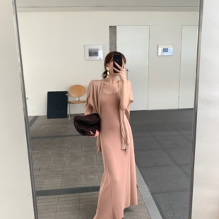 YOOMINI-淑女气质极简高级感针织背心长裙26年夏连衣裙Y11494-SY