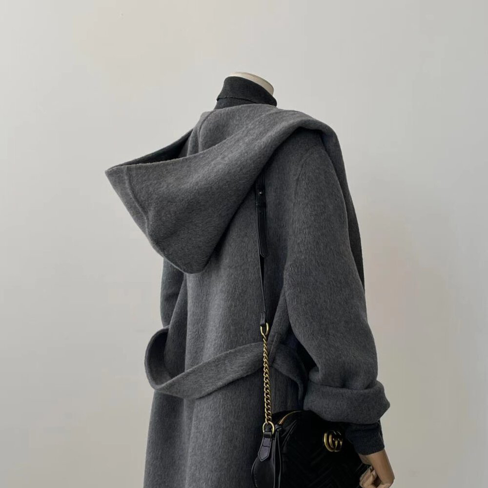 TOO家-短款小个子气质显瘦羊毛外套(配腰绳)（含100澳毛）25GZ547