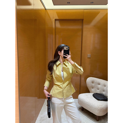 EASE-气质可休闲纯色背心+衬衫套装(档口自留款可当防晒)E26A6014