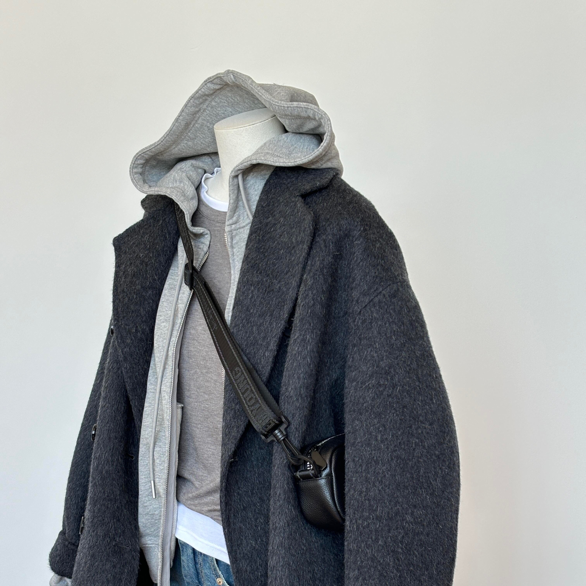 TOO家-吼吼看啊灰色大衣总是独有的羊毛外套（含100澳毛）25ZJ548