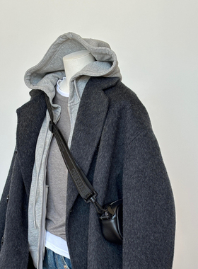 TOO家-吼吼看啊灰色大衣总是独有的羊毛外套（含100澳毛）25ZJ548