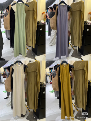 INHERE2025春夏亚麻法式复古气质优雅收腰显瘦吊带连衣裙背心裙