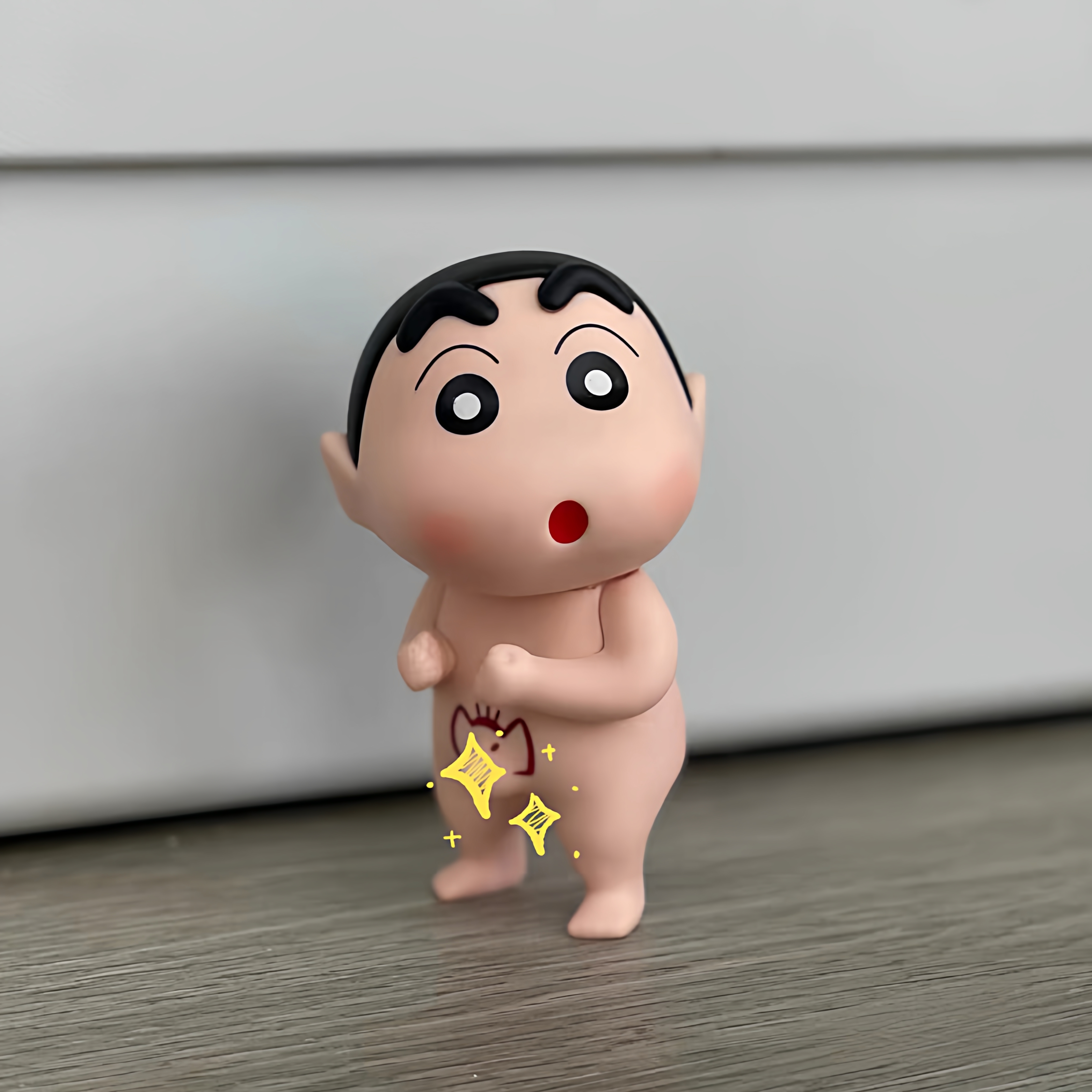 蜡笔小新周边手办浴室装饰品洗澡搭子潮玩摆件送男女朋友创意礼物