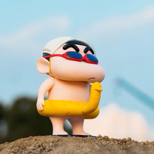 蜡笔小新系列盲盒手办泳圈潮玩卡通桌面车载摆件可爱朋友生日礼物