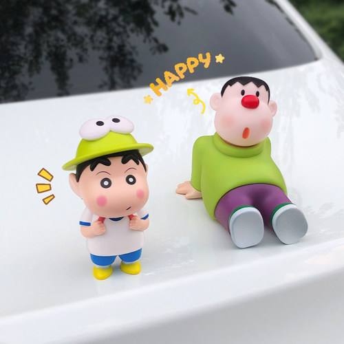 稳固不掉蜡笔小新胖虎车尾摆件
