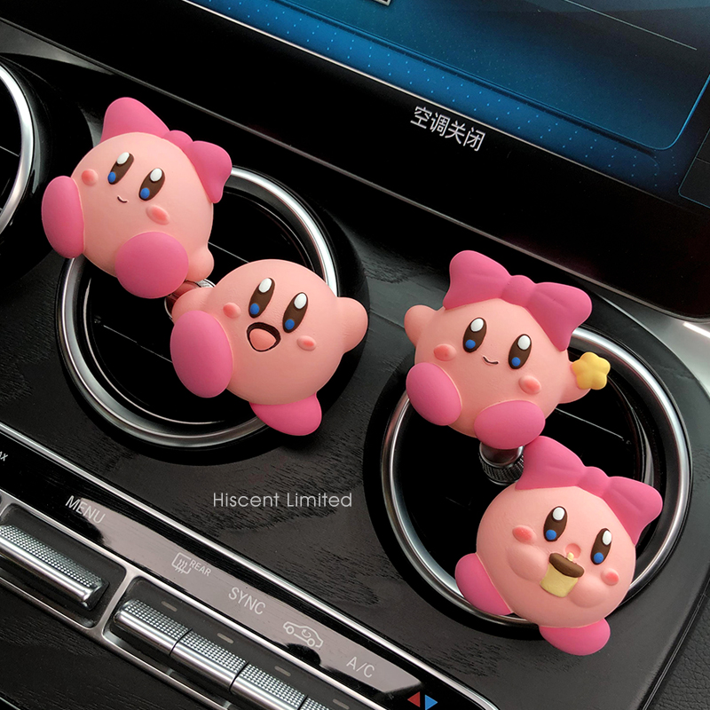 可爱粉色精灵卡比出风口车载香薰