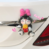 可爱路西法猫汽车尾部装 饰挂件车外玩偶车载后备箱摩托电动车摆件