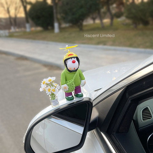 会转的胖虎车载摆件车外公仔装饰