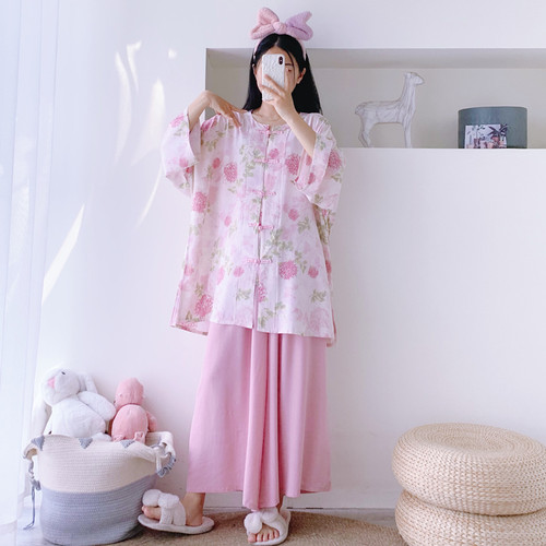 国风加大码七分袖大码家居服