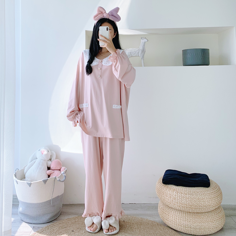 女针织棉公主风家居服睡衣