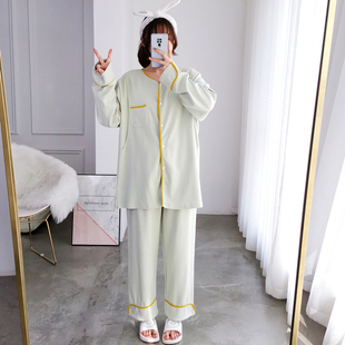 胖MM200斤产后住院月子服 加大码 婴儿纯棉孕产妇哺乳睡衣开衫 长袖