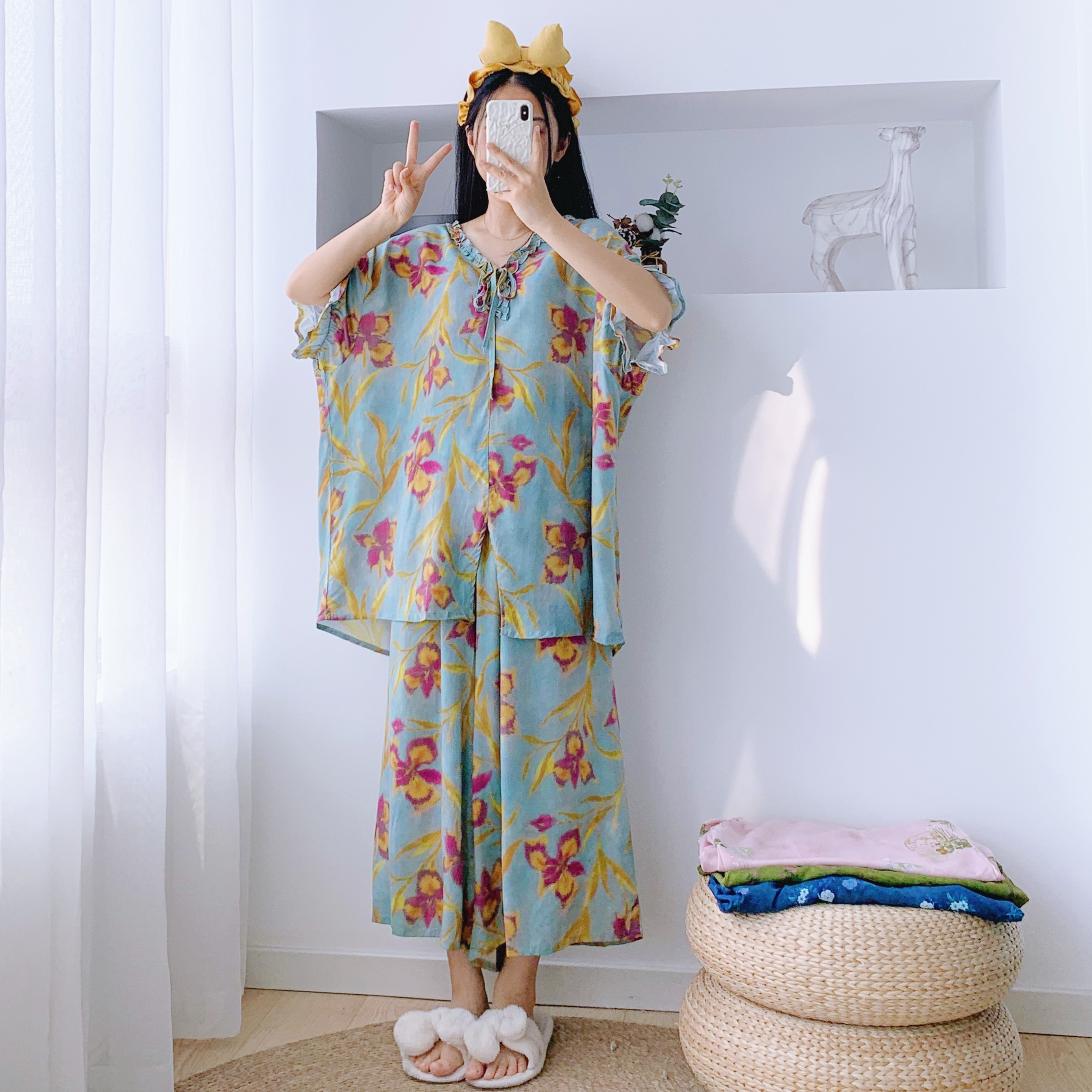夏季绵绸大码女睡衣200斤
