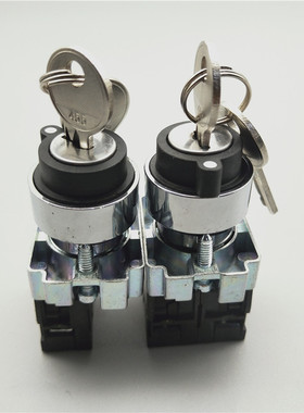 XB2-BG21/25/35/33两三档钥匙旋转换选择按钮开关ZB2-BE101 102C