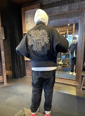 Christopher Nemeth 21AW 男女同款背后绳结图案羊毛毛呢夹克外套