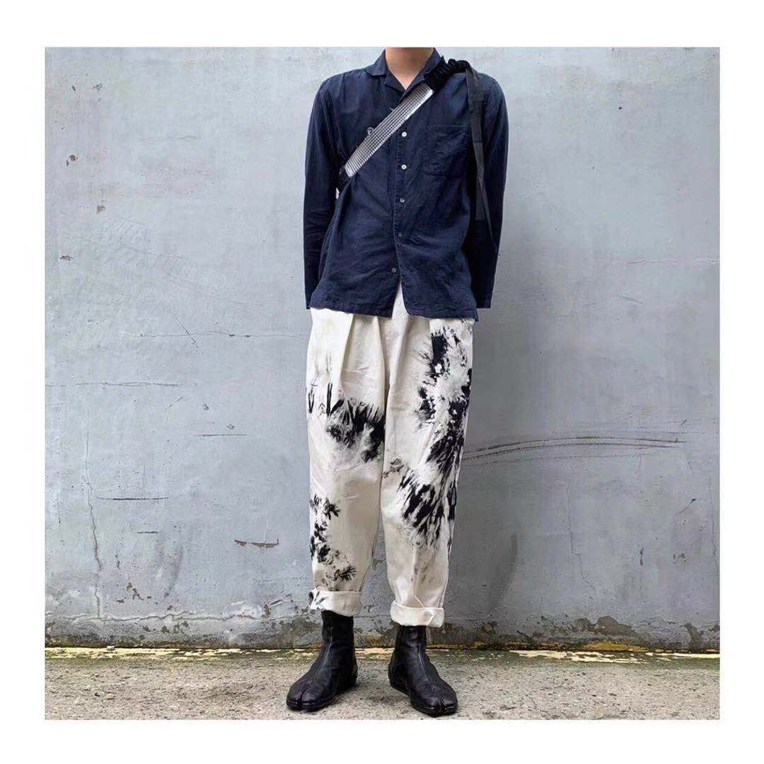 KAPITAL 19AW 平田和宏  日潮新款泼墨水洗男女款宽松休闲长裤在类目 男装, 休闲裤中 - 来自Buy2taobao.com提供专业的淘宝代购服务