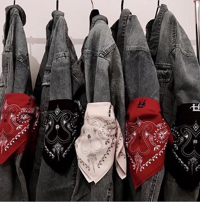 美式复古潮流限定款图案百搭丝巾