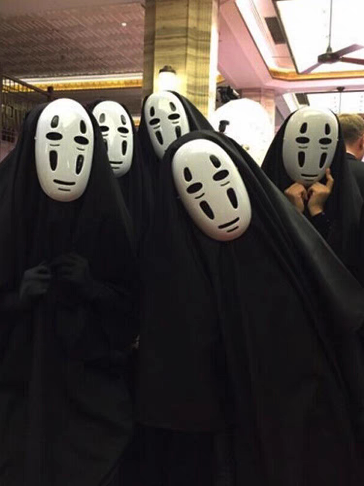 千与千寻无脸男服装万圣节cosplay 成人男女宫崎骏恐怖恶魔幽灵鬼