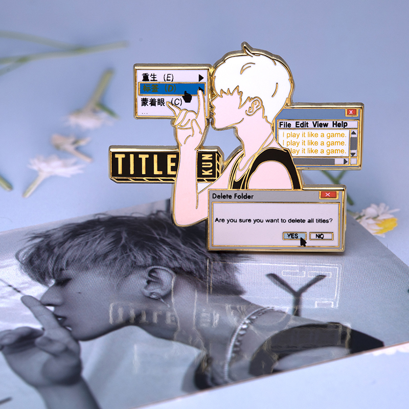 蔡徐坤周边标签金属徽章应援礼物