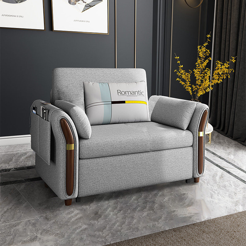 沙发床可折叠两用小户型客厅多功能中式新款单人双人带储物伸缩床