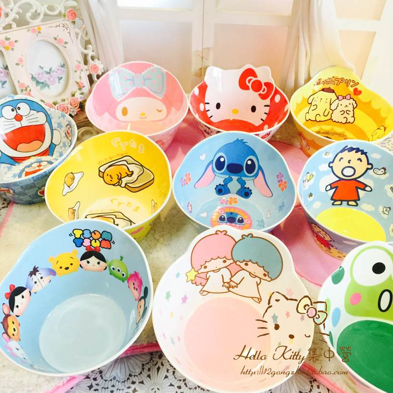 lovely Cartoon Melamine modelling hello Kitty Doraemon Big mouth Children bowl securityin the Tableware , Tableware , Bowl  category - from Buy2taobao.com to provide professional Taobao agent buy service