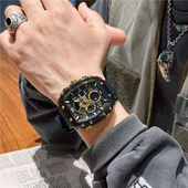 SMAEL新款 酒桶形户外训练运动闹钟电子表透明表青少年男学生手表