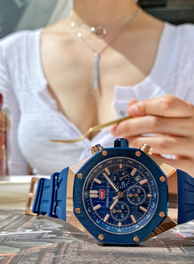 MINIFOCUS新款大牌软硅胶带防水夜光手表时尚潮流男士名牌高档表