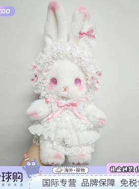 日本立耳玩偶兔包Lolita手作兔包毛绒斜跨手提包可爱蝴蝶结书包女