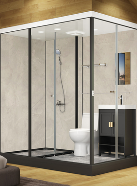 蓝梦简美6610S整体卫生间一体式浴室淋浴房集成厕所宾馆景区宿舍