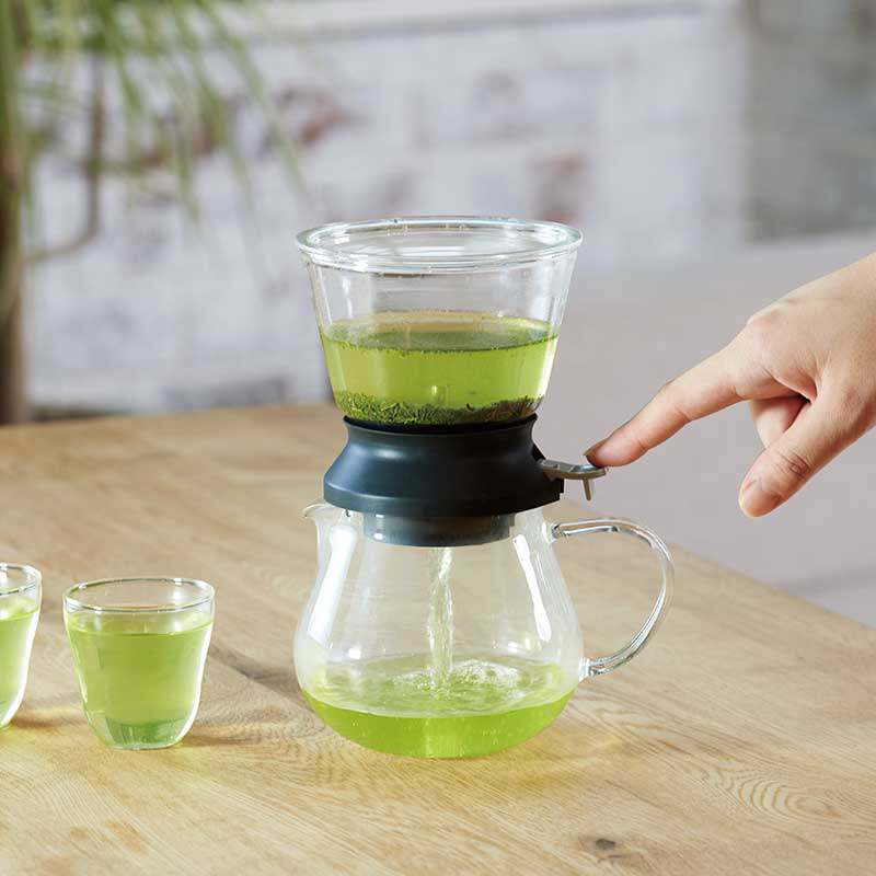 HARIO日式泡茶壶套装耐热玻璃带滤网泡花茶壶冲茶器聪明杯带盖TDR