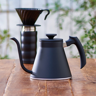 HARIO日本进口不锈钢长嘴细口滴漏式 可加热手冲咖啡壶咖啡器具VKF