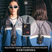 RGH 汽车钥匙包尼龙挂脖多功能卡包卡套锁匙扣户外男小挂包士钱包