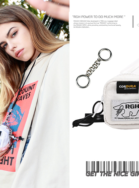 Rough Enough潮牌小众苹果耳机包女日系挂件钥匙包迷你小包包男生情侣防摔蓝牙耳机保护套