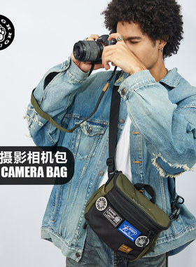 RGH 防水相机包复古摄影包男士单反微单防震设计复古斜挎包大容量