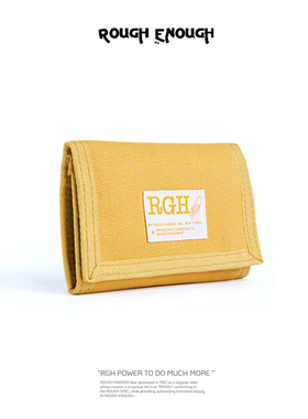 RGH 防盗刷帆布钱包RFID消磁女折叠学生尼龙钱夹多卡位挂脖小银包