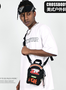 RGH 潮牌美式中性运动包包小挎包男斜挎包帆布通勤单肩小斜挎包女