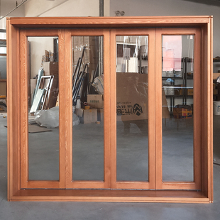 纯原木左右折叠窗超大通风隔断窗卧室采光窗定制格子木窗网红木窗