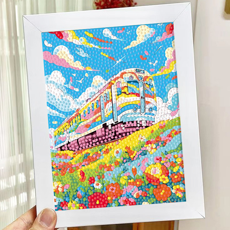 向日葵钻石贴画儿童手工diy材料包点钻粘贴画满钻带框送女友礼物,玩具/童车/益智/积木/模型,手工创意粘贴类,淘宝优惠券,粉丝福利购,淘宝优惠卷